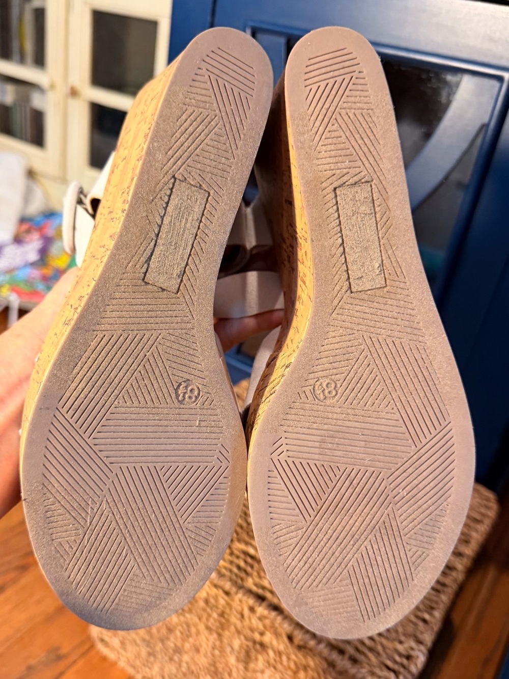 Seven Dials Ivory Cork Wedge Sandals - Picture 5 of 5